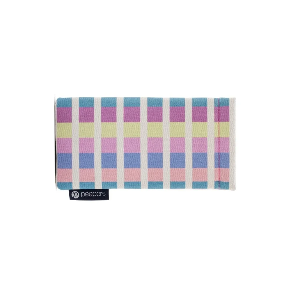 NEW Peeper's Large Pastel Eyeglass Case‎ & 3pc Cleaning Cloth Kit